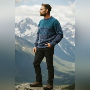 Polarknit Iceland Alafoss Vintage New Wool Sweater. Large